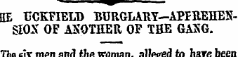-» HE CCKFIELD BURGLARY—APPREHENSION OF ...
