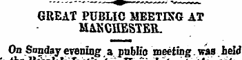 GREAT PUBLIC MEETING AT MANCHESTER. On S...