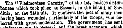 Tha " Piedmonteae Gazette-," of the 1st,...