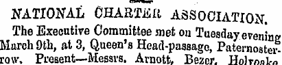 NATIONAL CHARTJSIl ASSOCIATION. The Exec...