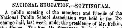 NATIONAL EDUCATION.-NOTTINGIIAM. A publi...