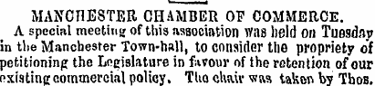 MANCHESTER CHAMBER OF COMMERCE. A specia...