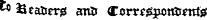 ^° &«a&erg sm& Corr^^potttt^ntss