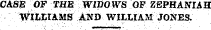 CASE OF THE WlpOWS OF ZEPHANIAH WILLIAMS AND WILLIAM JONES.