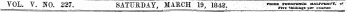 VOL. Y. NO. 227. SATURDAY, MARCH 19, 1843. :^V-^ff^g^^jj^g^^