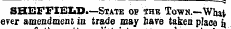 SHEFFIELD.—State as the Town.—What ever amendment) in trade may have taken place ft