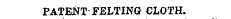 PATENT FELTING CLOTH.