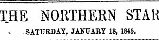 THE NOETHERN STAK SATURDAY, JANUARY 18, 1815.