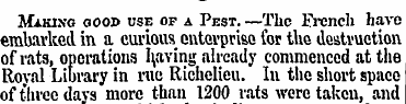 Making good use of a Pest. —The French h...