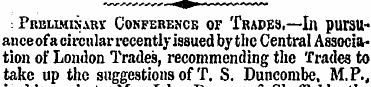 : Preliminary Conference of Trades,—In p...
