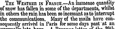 The Weather in France.—An immense quanti...