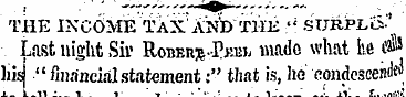 THE IKCdME TAX ' AND THK ". STJRPI/iS^ L...