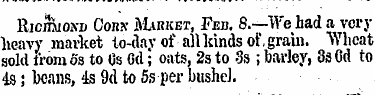 RicmioND Cons Market, Feb. 8.—We had a v...