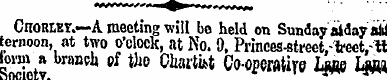 CuoRtEt.—A meeting will bo held on Sunda...