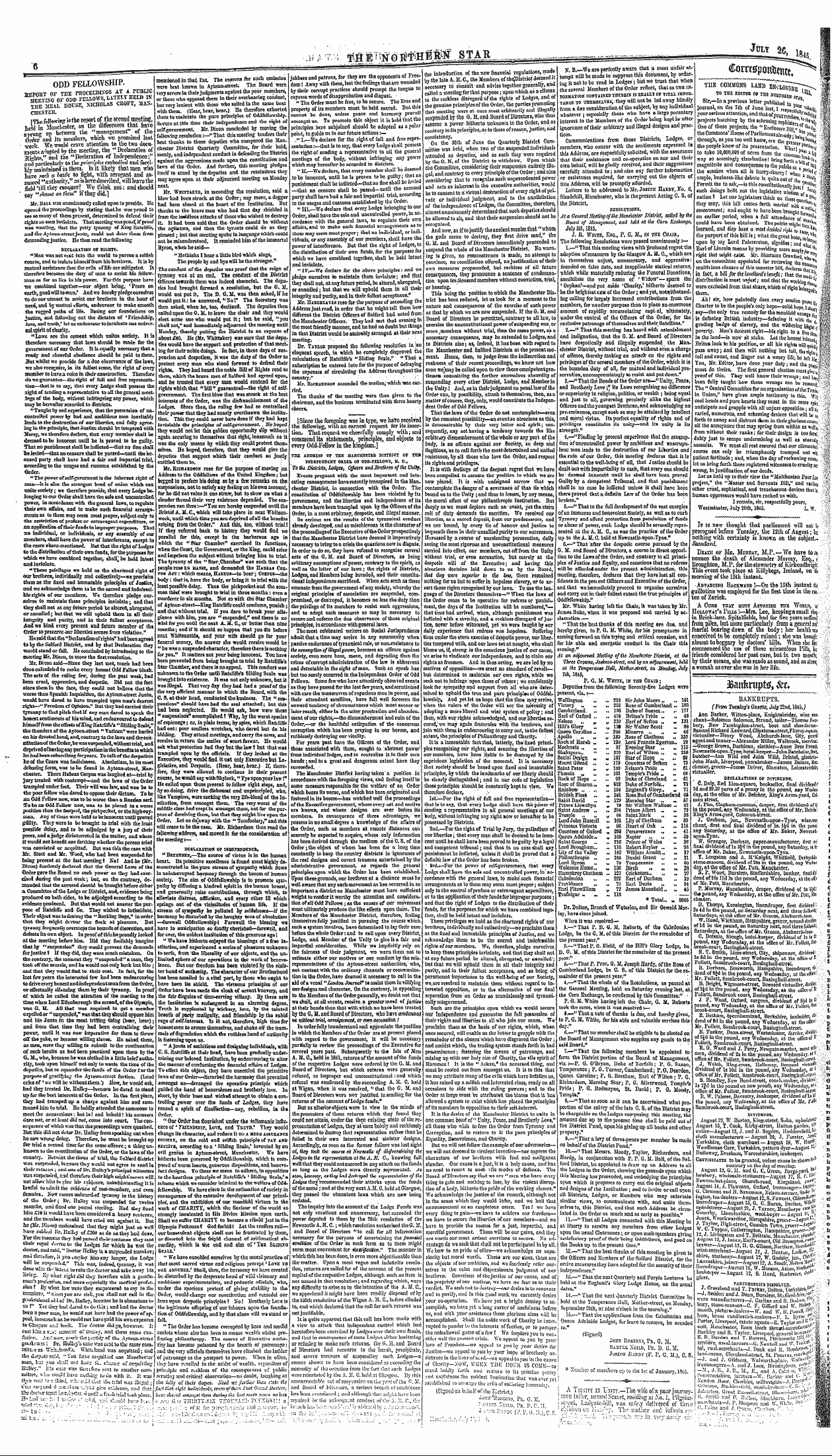 Northern Star (1837-1852): jS F Y, 4th edition - Chartist Co-Opeba.Tlvei.Ajsd Society. Me...