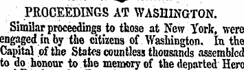 PROCEEDINGS AT WASHINGTON. Similar proce...