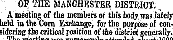 OE/f HE MANCHESTER DISTRICT. 7 A meeting...