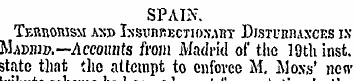 SPAIN. Terrorism asd Ixsimr.ECTio** *,vR...
