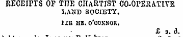 RECEIPTS OF TIIE CHARTIST C0.0rERA.TlYE ...