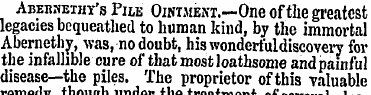 Abebnethy's Pile Ointment.—One of the gr...