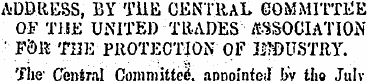 ADDRESS, BY THE CENTRAL COMMITTEE OF THE...