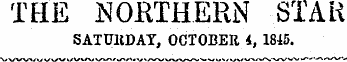 THE NORTHERN ST A Li SATURDAY, OCTOBER i, 1815.
