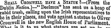 Shaix Cromwell have a Statue 1— (From th...