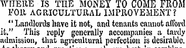WHERE IS TIIE MONEY TO COME FROM FOlt AG...