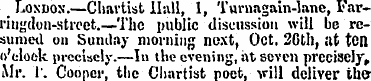 London.—Chartist llall, 1, Turnagain-lan...