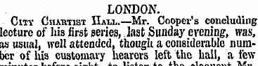 LONDON. Cm Chab.tist IIaij..—Mr. Cooper'...
