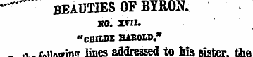 * ~~ BEAUTIES OF BYRON, so. xvn. "CHILDE...
