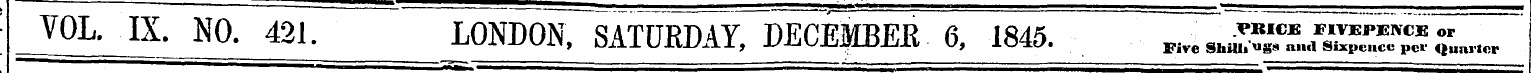 - ' - : _ VOL JX. NO. 421. LONDON, SATUR...