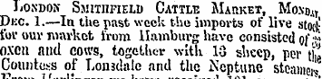 London Ssiitiifieui Cattle Mahket, Mo.vo...