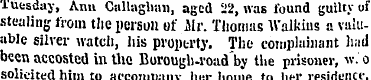 luesday, Ann Callaghan, aged '. '2, was ...