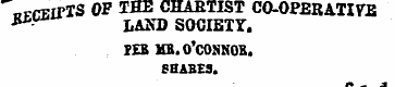 DFrEITlS OP TBE CHARTIST CO-OPERATIFB **...