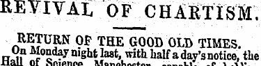 REVIVAL OF CHAKTISM. RETURN OF THE GOOD ...