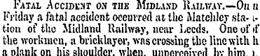 Iatal Accident ox the Midland Railway.—O...