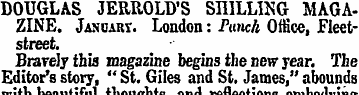 DOUGLAS JERROLD'S SHILLING MAGAZINE. Jan...