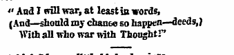 " And I mil war, at least ia words, (And...