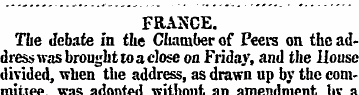 FRANCE. The debate in the Chamber of Pee...