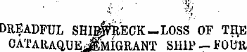 <• - ' ' '& DREADFUL SHI#RECK-LOSS OF TH...