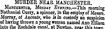 MURDER NEAR MANCHESTER. MijfciiEsrt'B, M...