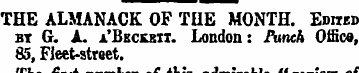 THE ALMANACK OF TIIE MONTH. Edited bt G....