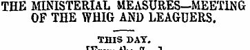 THE MINISTERIAL MEASURES-MEETING OF THE ...