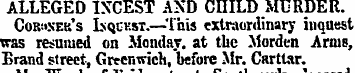 ALLEGED INCEST AND CHILD MURDER. Cors'Xe...