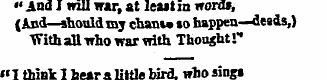 « And I will war, at least in words, (An...
