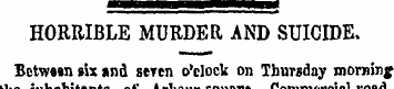 —a—————HORRIBLE MURDER AND SUICIDE. Betw...