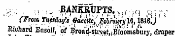 , - r .-_ BANKRUPTS., vl - r , r, ! >? >...