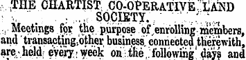 ..the chartist, .co-operative. la^d „ " ...