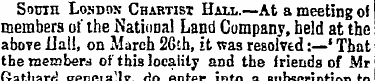 Sooth Loudon Chartist Hall. —At a meetin...